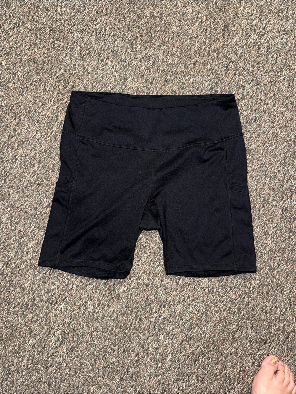 Zella Black High-Rise Bike Shorts with Side Panels